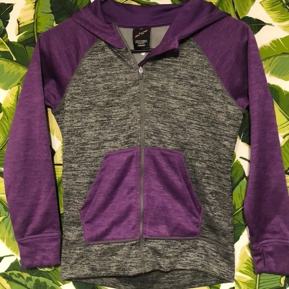 Head Girls Purple and Gray Hoodie Size Small